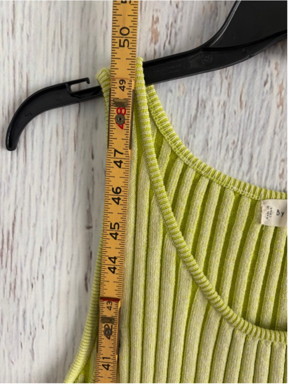 Women's By Together Lime Green Ribbed Knit Midi Dress M - Picture 6 of 11